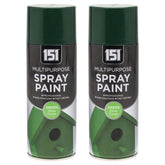 2X 151 Green Gloss Spray Paint 400ml Spray Paint